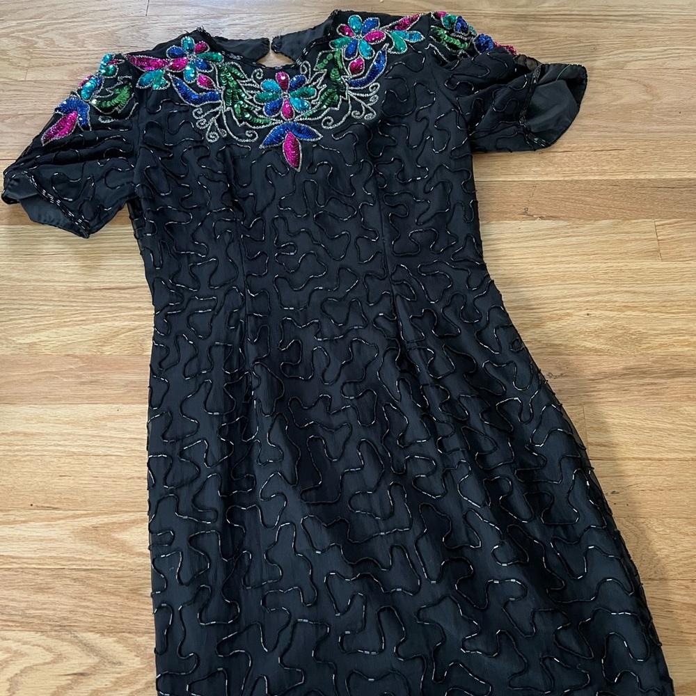 Vintage Royal feelings pure silk dress